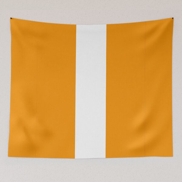 Item preview, Single Racing Stripe (White - Orange Background) designed and sold by Racing Stripes Only.