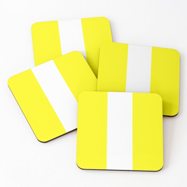 Item preview, Single Racing Stripe (White - Yellow Background) designed and sold by Racing Stripes Only.