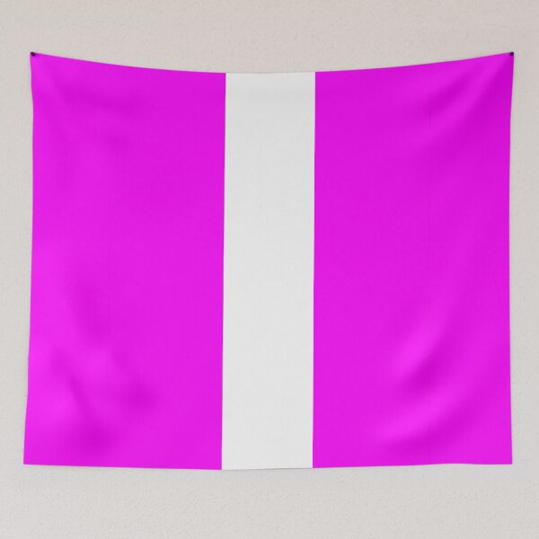 Item preview, Single Racing Stripe (White - Fuchsia Background) designed and sold by Racing Stripes Only.
