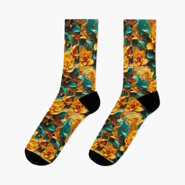 Item preview, Golden Sunrise Floral Illustration designed and sold by MiraLumeStudio.
