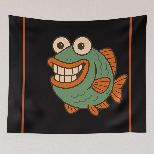 Item preview, Funny Parrot Fish in Retro Style designed and sold by DamioPolArt.