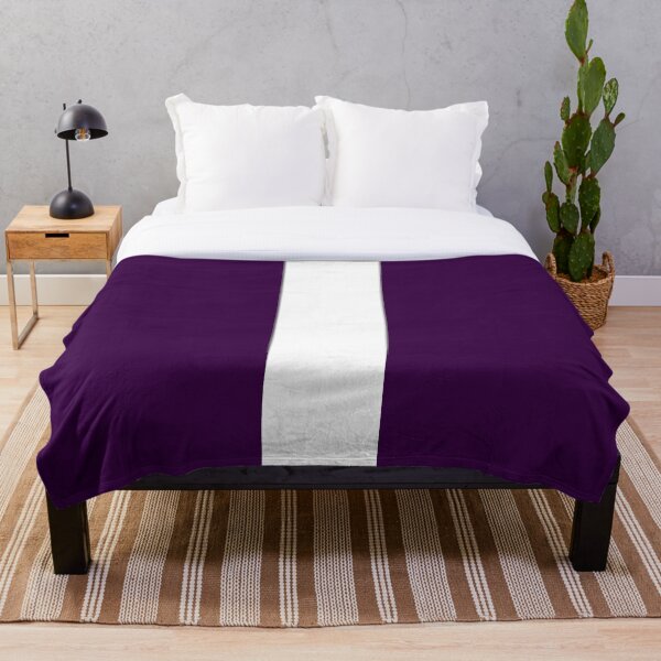 Item preview, Single Racing Stripe (White - Deep Purple Background) designed and sold by Racing Stripes Only.