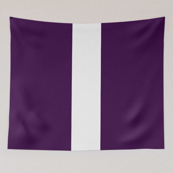 Item preview, Single Racing Stripe (White - Deep Purple Background) designed and sold by Racing Stripes Only.