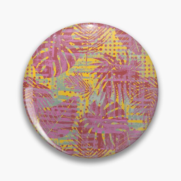 Item preview, Tropical and woodblock print pink designed and sold by Alessandro Remo Mazzoni Remotextiles.