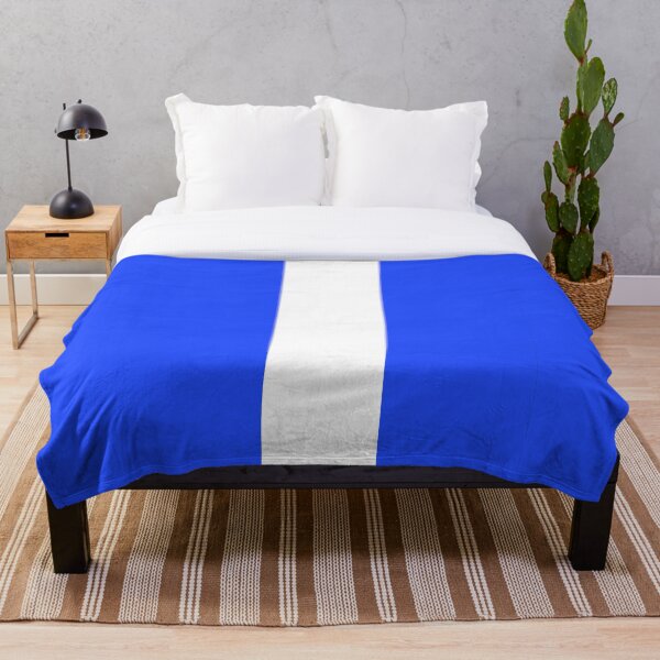 Item preview, Single Racing Stripe (White - Neon Blue Background) designed and sold by Racing Stripes Only.