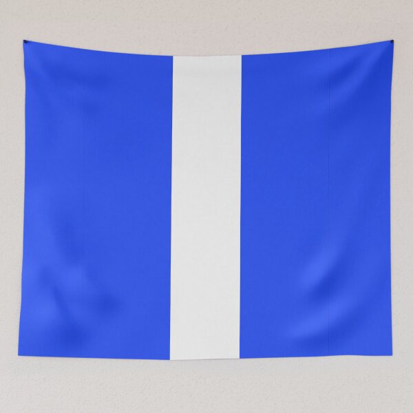 Item preview, Single Racing Stripe (White - Neon Blue Background) designed and sold by Racing Stripes Only.