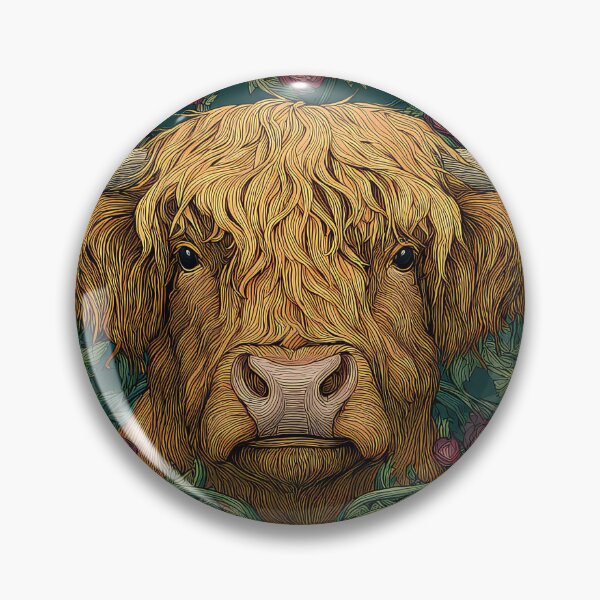 Item preview, Floral Highland Cow designed and sold by thewandswant.