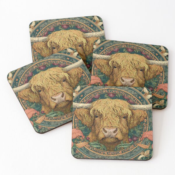 Item preview, Floral Highland Cow designed and sold by thewandswant.