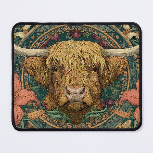 Item preview, Floral Highland Cow designed and sold by thewandswant.