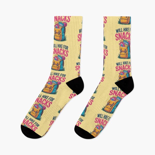 Item preview, Will Hike for Snacks Funny Hiking Design designed and sold by MonkiFlipp.