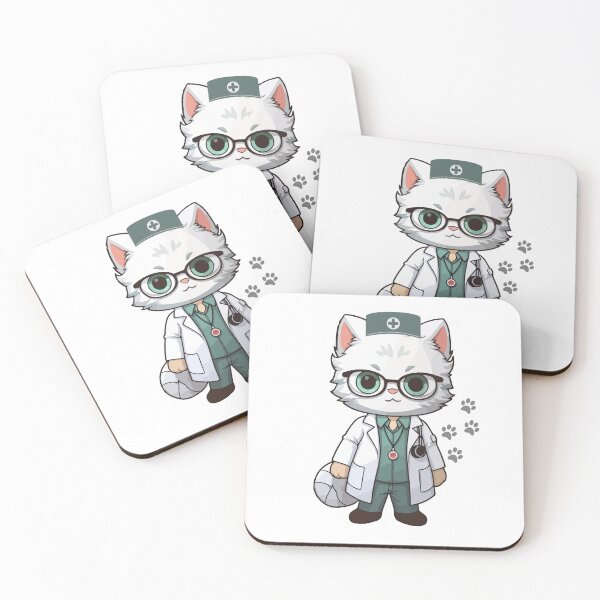 Item preview, Anime Doctor Cat – Cute Medical Kitty Illustration designed and sold by glamoursh.
