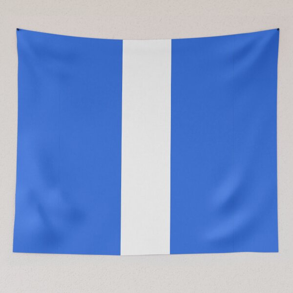 Item preview, Single Racing Stripe (White - Royal Blue Background) designed and sold by Racing Stripes Only.