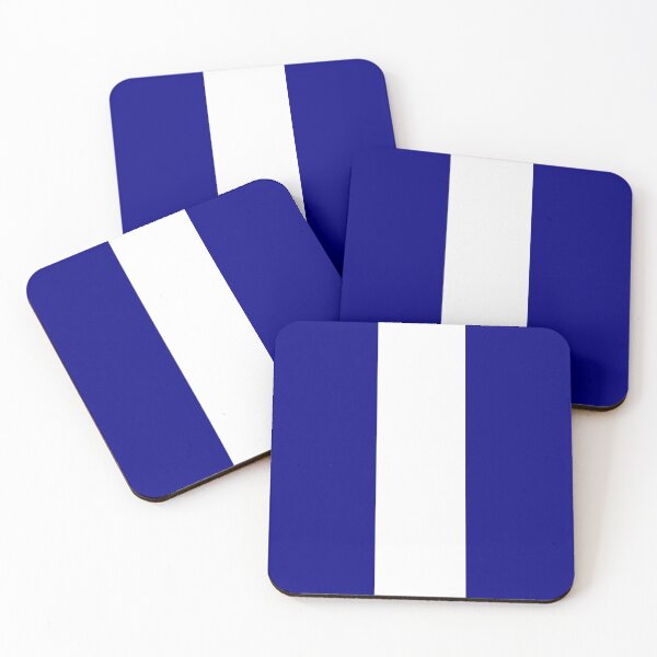 Item preview, Single Racing Stripe (White - Navy Blue Background) designed and sold by Racing Stripes Only.