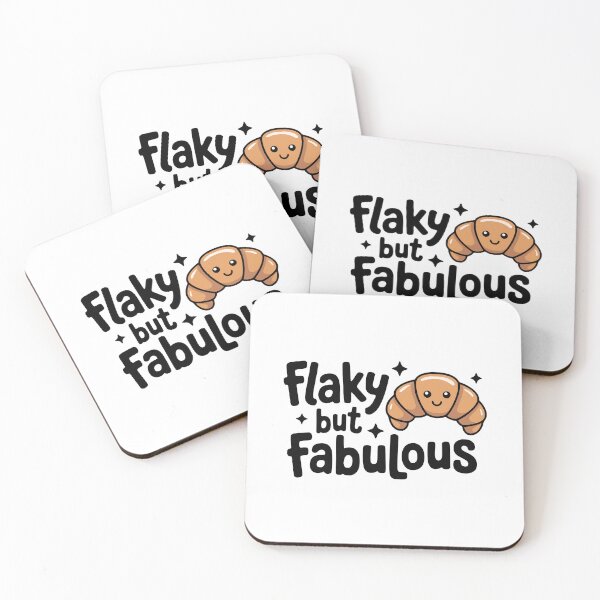 Item preview, Flaky But Fabulous! Cute Croissant Pun designed and sold by PMCreative.