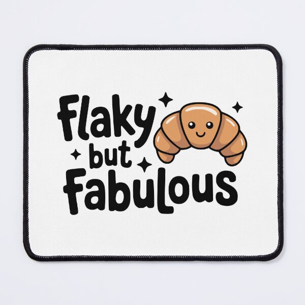 Item preview, Flaky But Fabulous! Cute Croissant Pun designed and sold by PMCreative.