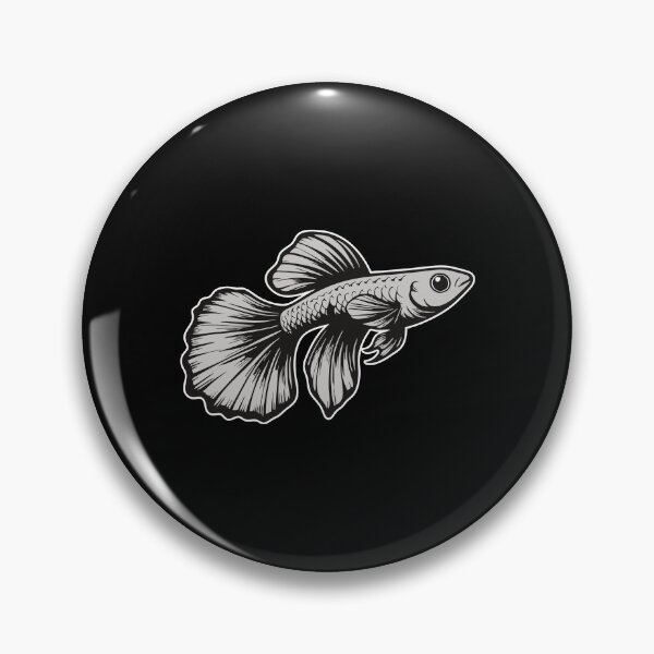 Item preview, Silver Guppy – Stylish design for real aquarists designed and sold by RetroMaritalArt.