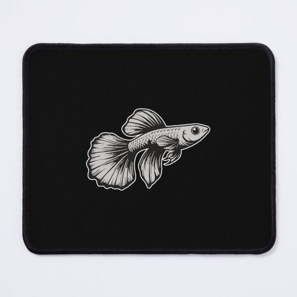 Item preview, Silver Guppy – Stylish design for real aquarists designed and sold by RetroMaritalArt.