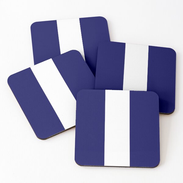 Item preview, Single Racing Stripe (White - Dark Blue Background) designed and sold by Racing Stripes Only.