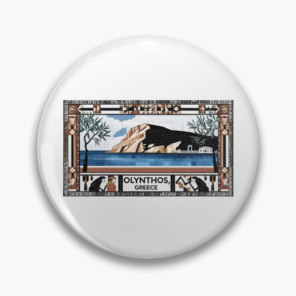 Item preview, Olynthos, Greece – Classical Mosaic with Coastal View and Mythological Elements designed and sold by StormArte.