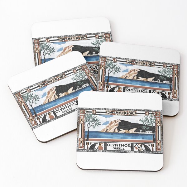 Item preview, Olynthos, Greece – Classical Mosaic with Coastal View and Mythological Elements designed and sold by StormArte.