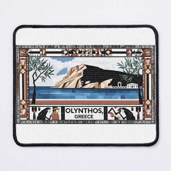 Item preview, Olynthos, Greece – Classical Mosaic with Coastal View and Mythological Elements designed and sold by StormArte.