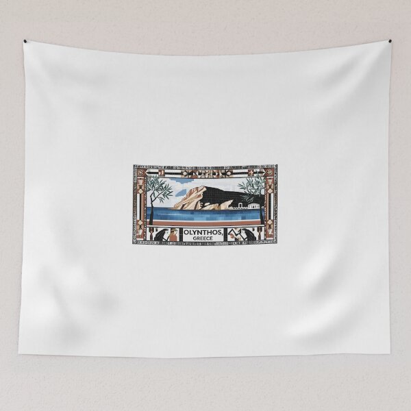 Item preview, Olynthos, Greece – Classical Mosaic with Coastal View and Mythological Elements designed and sold by StormArte.