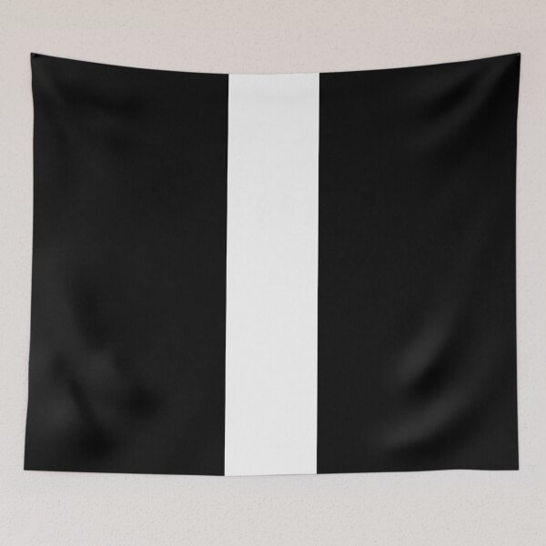Item preview, Single Racing Stripe (White - Black Background) designed and sold by Racing Stripes Only.
