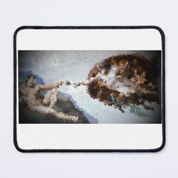 Item preview, michelangelo creation adam parody art renaissance humor mosaic designed and sold by 88DesignStudio.