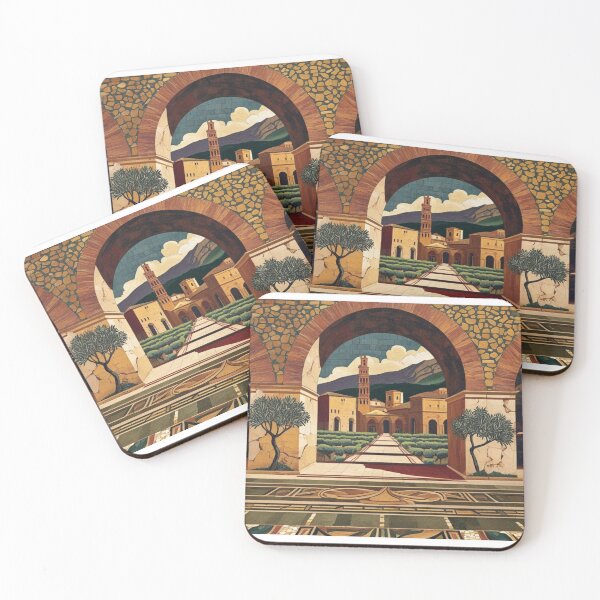 Item preview, Piazza Armerina, Sicily – Classical Mosaic Style with Gardens and Roman Women designed and sold by StormArte.