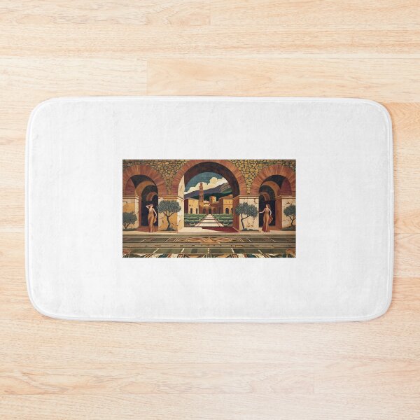 Item preview, Piazza Armerina, Sicily – Classical Mosaic Style with Gardens and Roman Women designed and sold by StormArte.