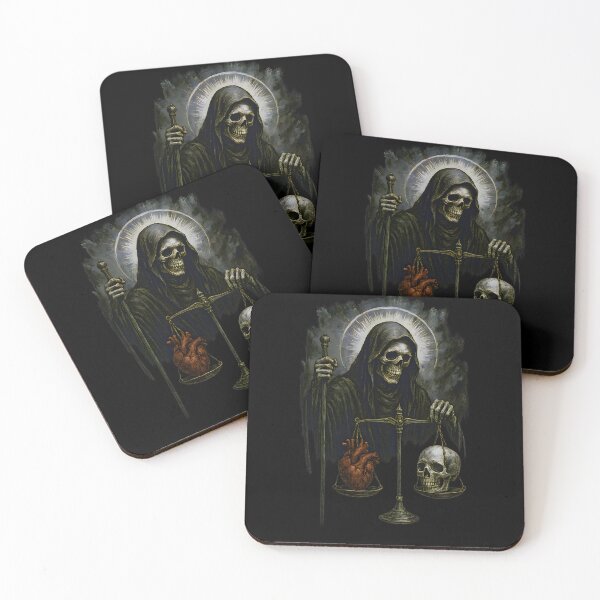 Item preview, Grim Reaper Weighing Heart and Skull designed and sold by Shoot-The-Moon.