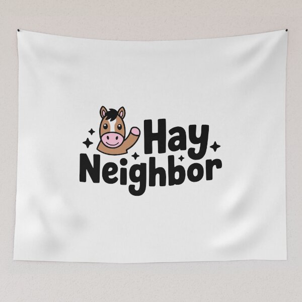 Item preview, Hay Neighbor! Funny Horse Lover Pun designed and sold by PMCreative.