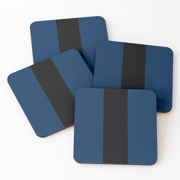 Item preview, Single Racing Stripe (Black - Coker Blue Background) designed and sold by Racing Stripes Only.