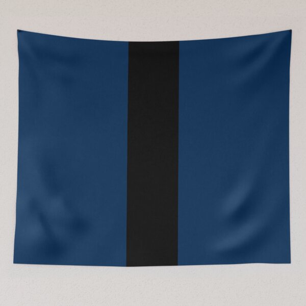 Item preview, Single Racing Stripe (Black - Coker Blue Background) designed and sold by Racing Stripes Only.