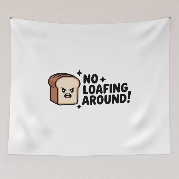 Item preview, No Loafing Around! Cute Baker Pun designed and sold by PMCreative.