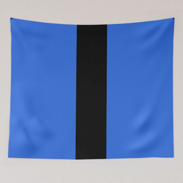 Item preview, Single Racing Stripe (Black - Royal Blue Background) designed and sold by Racing Stripes Only.