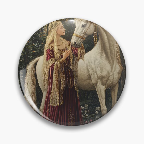 Item preview, Medieval Queen with Unicorn Floral designed and sold by thewandswant.