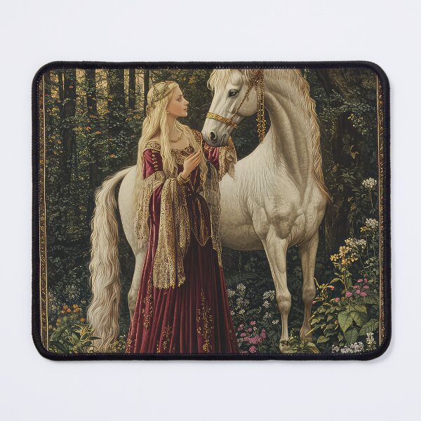 Item preview, Medieval Queen with Unicorn Floral designed and sold by thewandswant.