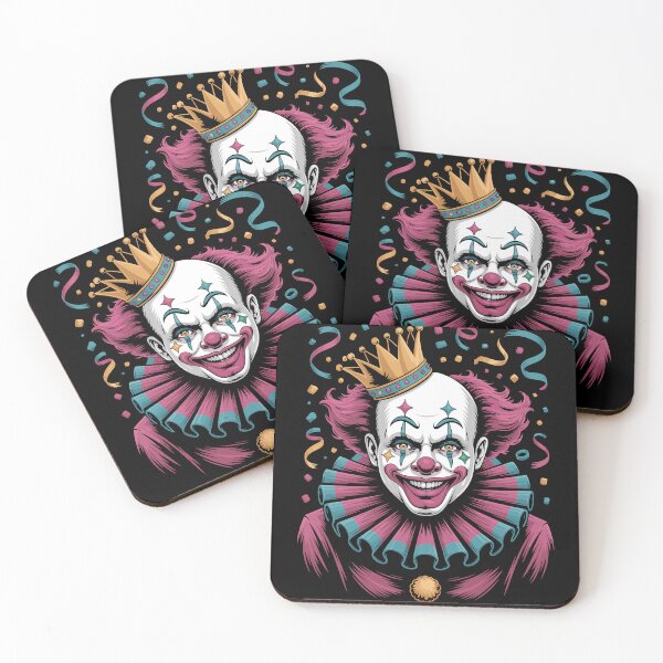 Item preview, Creepy Crowned Clown – Sinister Circus King for Halloween & Clown Week designed and sold by Serbin.
