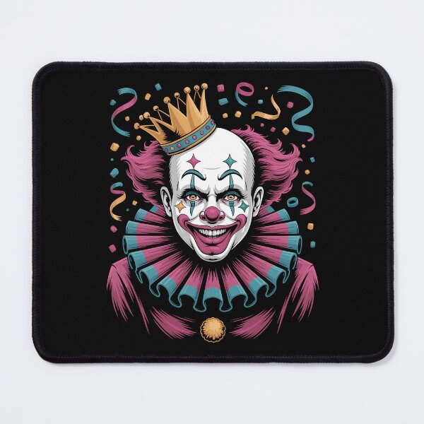 Item preview, Creepy Crowned Clown – Sinister Circus King for Halloween & Clown Week designed and sold by Serbin.