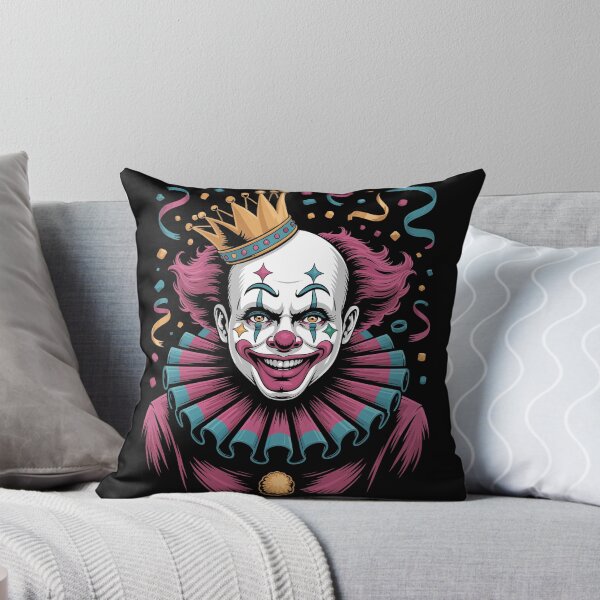 Item preview, Creepy Crowned Clown – Sinister Circus King for Halloween & Clown Week designed and sold by Serbin.