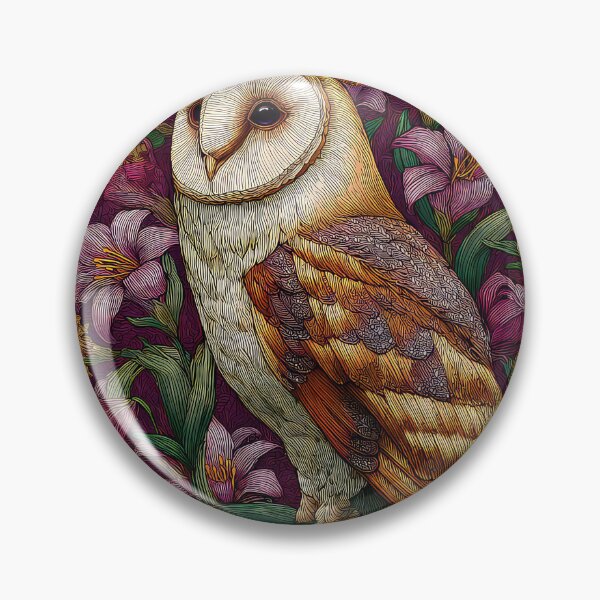 Item preview, Art Nouveau Barn Owl floral designed and sold by thewandswant.