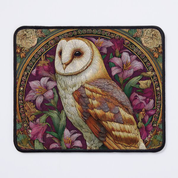 Item preview, Art Nouveau Barn Owl floral designed and sold by thewandswant.