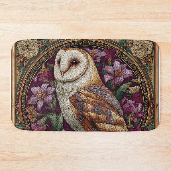 Item preview, Art Nouveau Barn Owl floral designed and sold by thewandswant.