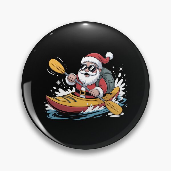 Item preview, Santa Kayaking Kayak Lovers Kayaker Canoeist Christmas designed and sold by tearbytea.