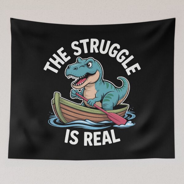 Item preview, T rex Cute Dinosaur Rowing Rowboat Funny designed and sold by tearbytea.