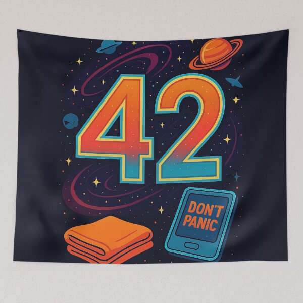 Item preview, 42 Answer to Life Galaxy Guide Quote designed and sold by Retr0Tshirts.