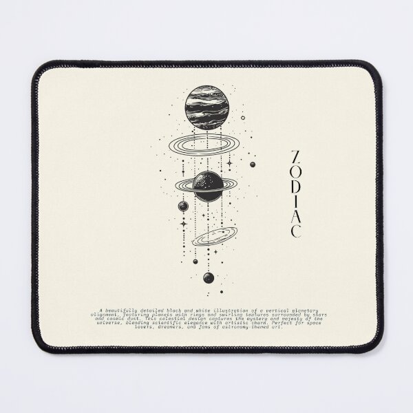 Item preview, Cosmic Planet Alignment – Celestial Line Art Illustration designed and sold by Inkora-Art.