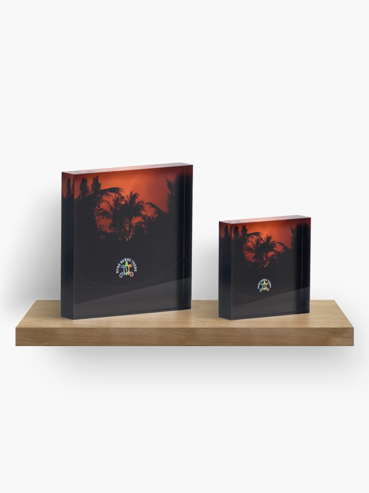 Alternate view of Morning Chat with Apau Hawaii Tours Acrylic Block