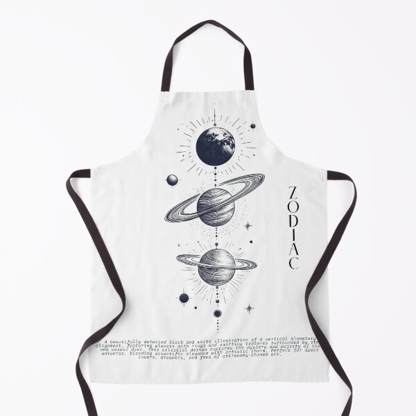 Item preview, Cosmic Planet Alignment – Celestial Line Art Illustration designed and sold by Inkora-Art.